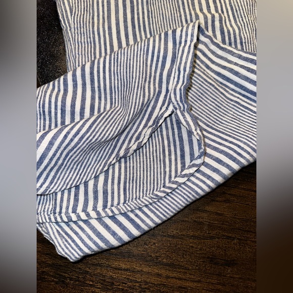 4 Our Dreamers Linen Striped Drawstring Pants Sz. M - Picture 4 of 7